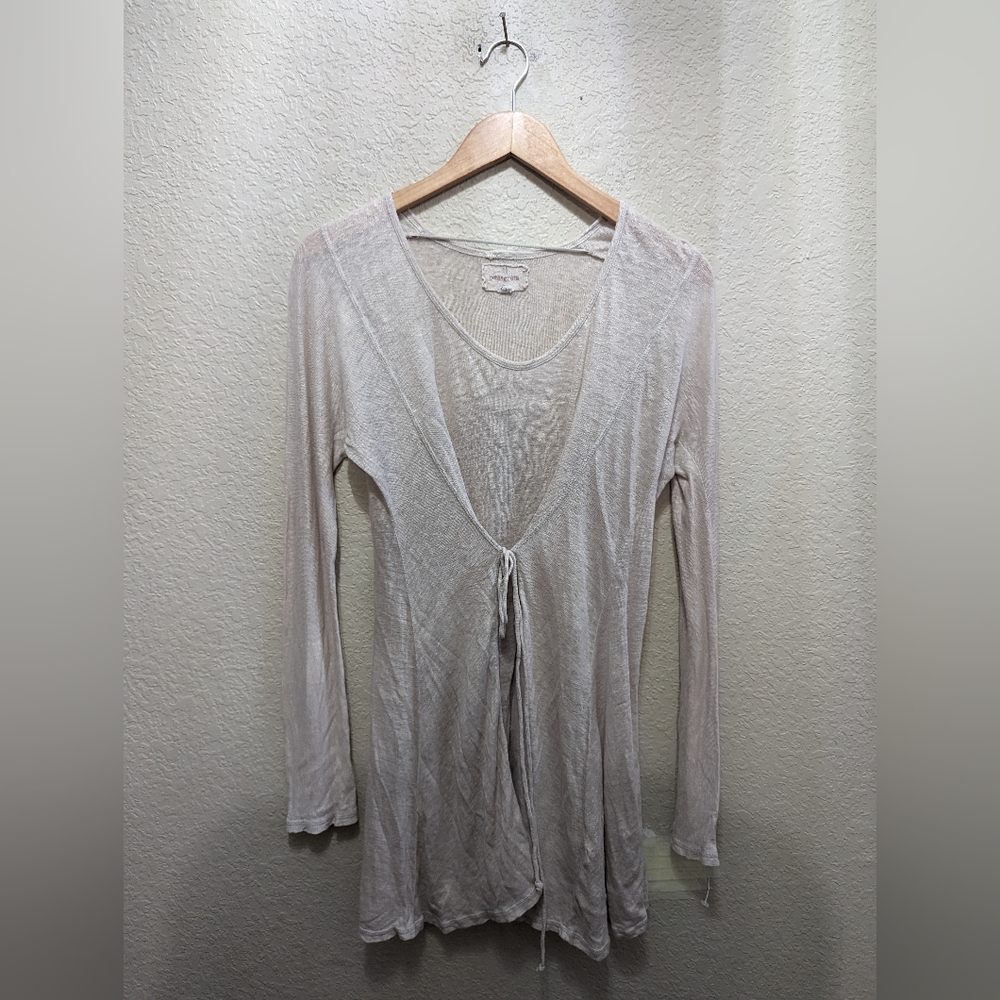 NWOT XS Pete & Greta by Johnny Was Tan Long Sleeve Blouse